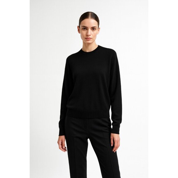 UNIQLO 100% Cashmere Sweater Black Women’s M Soft Luxury Knit Pullover Classic - Picture 1 of 11